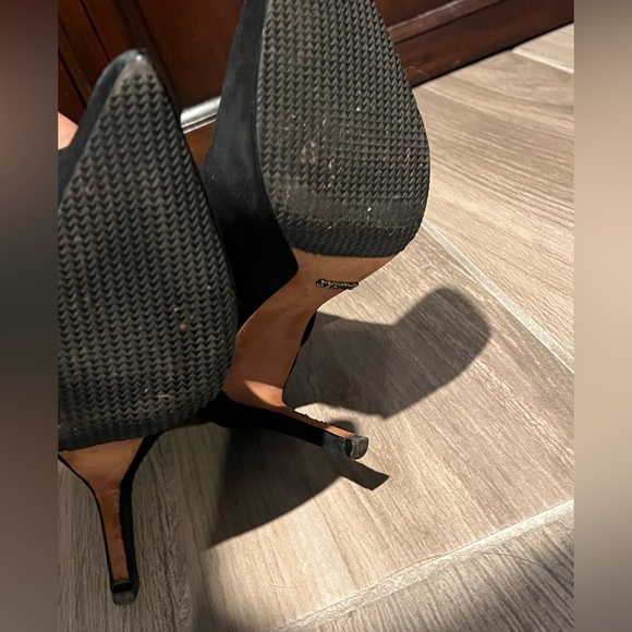 Schutz Stiletto Black Suede Ankle Boot - Picture 7 of 7